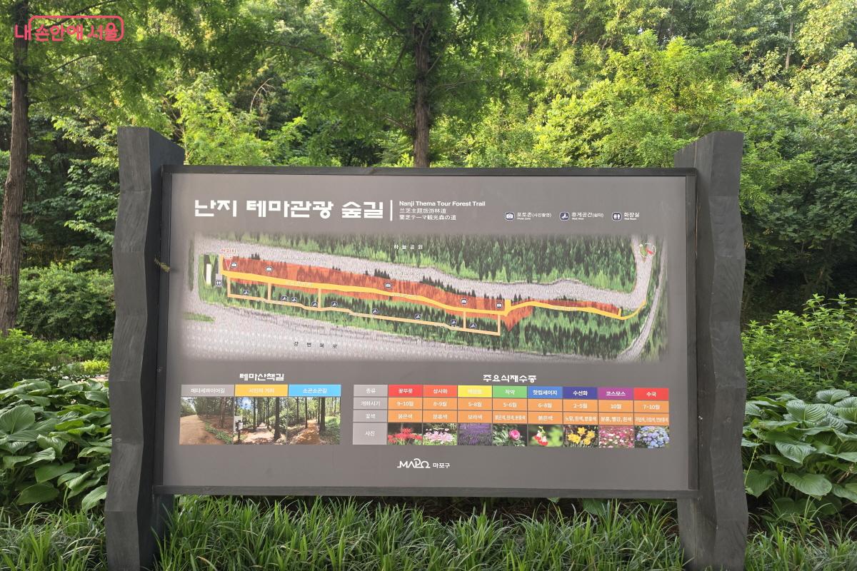 난지 테마관광 숲길 안내판 ©심재혁
