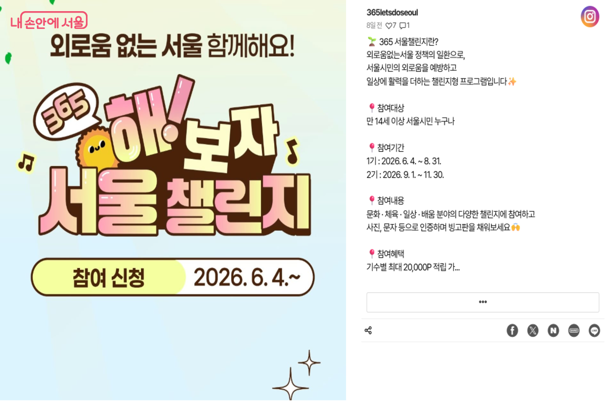 도전 과제는 총 31개로 구성되어 있으며 일상, 체육, 문화, 배움의 네 가지 분야로 나뉜다.