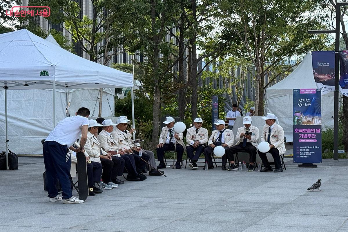 제76주년 6.25 기념식에 참석하여 자리를 빛내주신 참전용사 어르신들의 모습 &copy;송수아