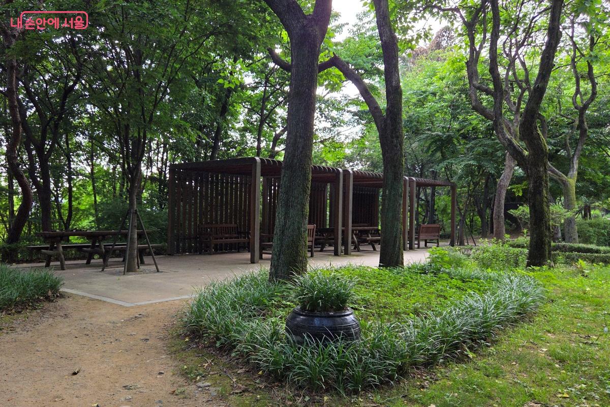 나무 숲에는 쉴 수 있는 공간도 여러 곳 마련돼 있다. &copy;김미선