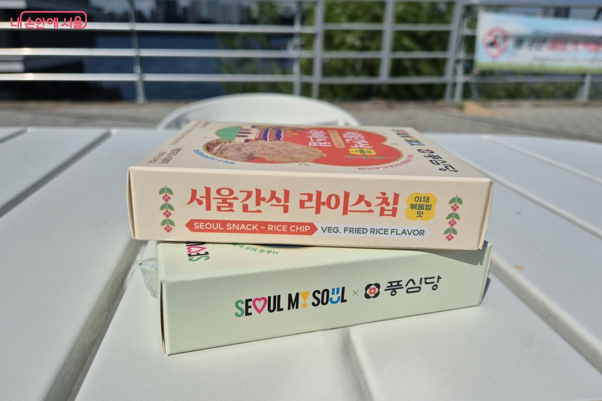 서울시와 풍심당이 콜라보한 라이스칩 패키지 모습