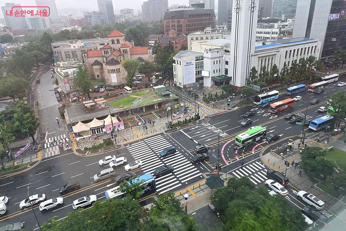 하늘전망대에서 바라본 서울의 중심부 전경 Ⓒ이다현