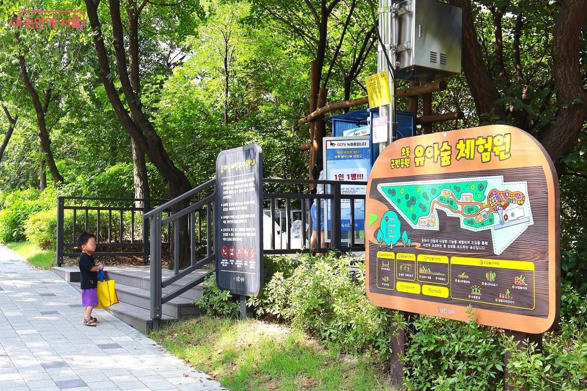 도서관 옆 유아숲체험원과 어린이놀이터 입구 &copy;김대진