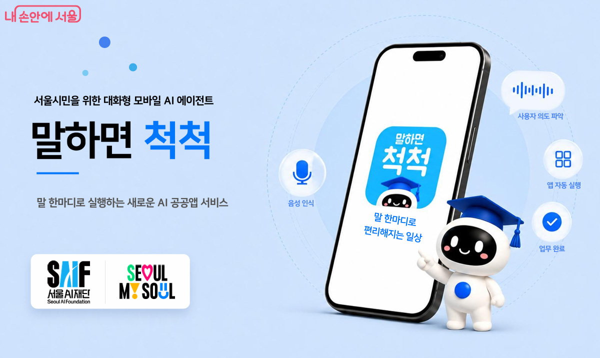 말 한마디로 공공서비스를 이용할 수 있는 AI 에이전트 ‘말하면척척’이 출시됐다.