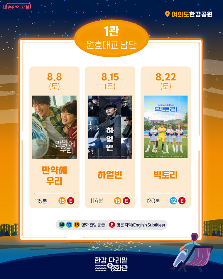 1관 : 원효대교 남단 상영작 