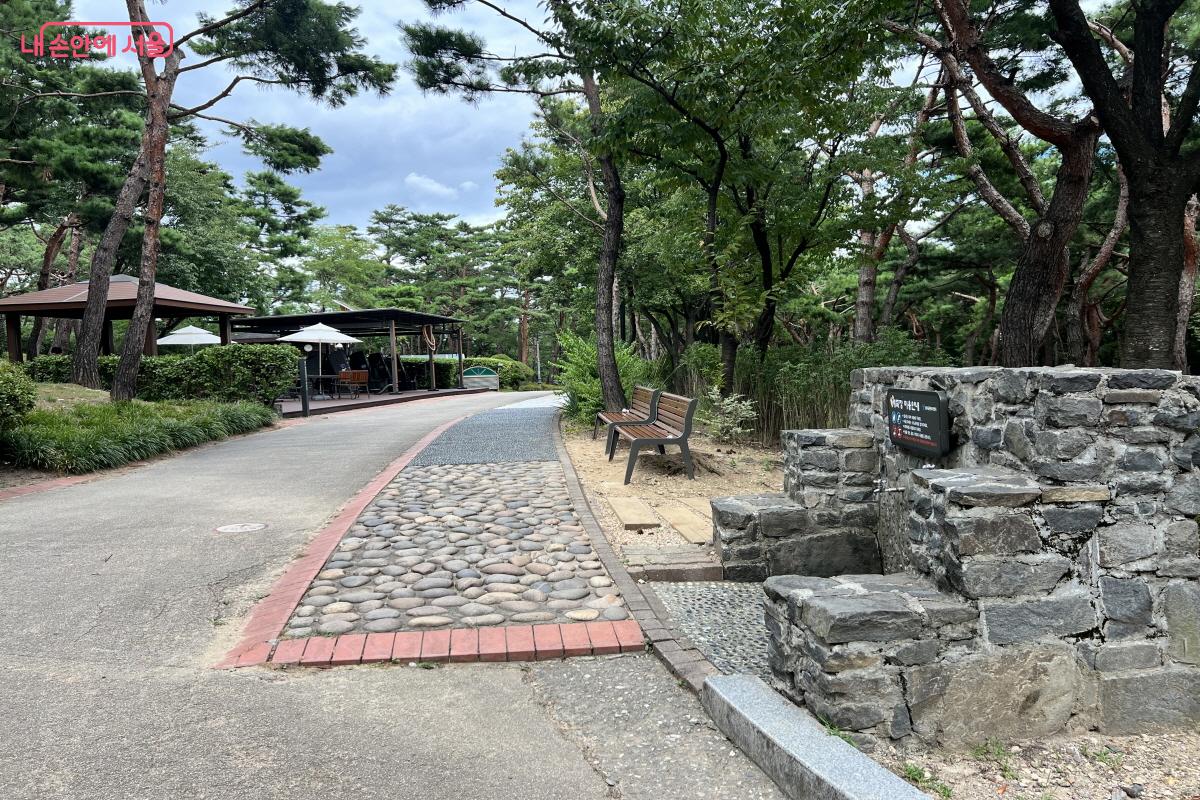 지압길과 흙길, 발을 씻을 수 있는 시설도 마련돼 있다. ⓒ박지영