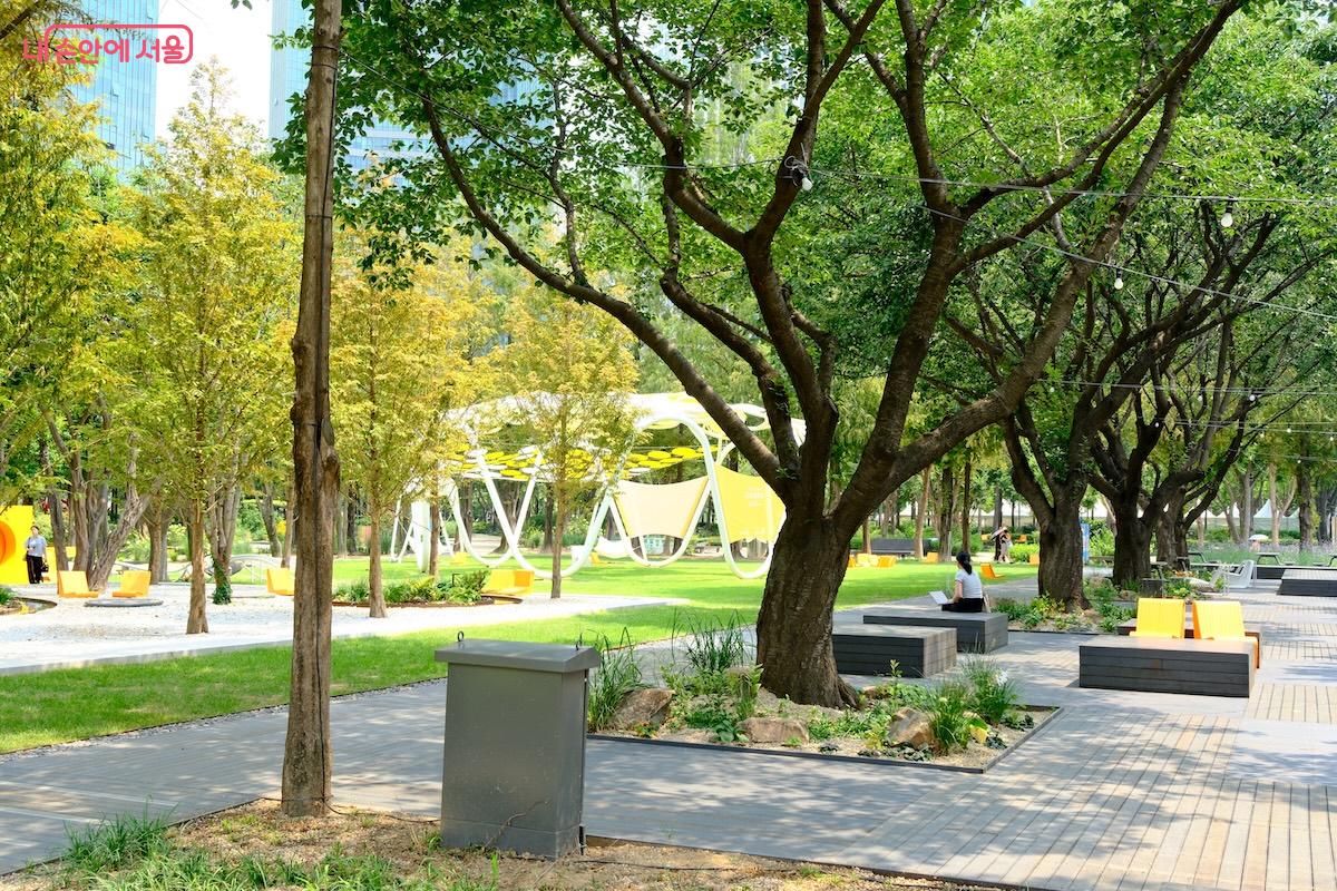 라운지 주변에 볼만한 특화 정원들이 많은 서울숲의 8월
