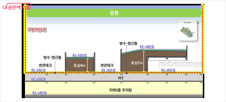 입체공원 상세단면도