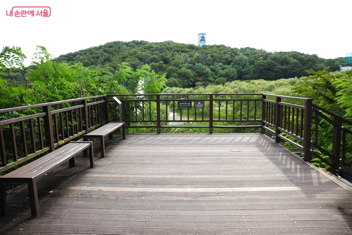 기존의 전망대는 데크길 시작 계단을 올라 바로 좌측에 위치한다. &copy;조수봉