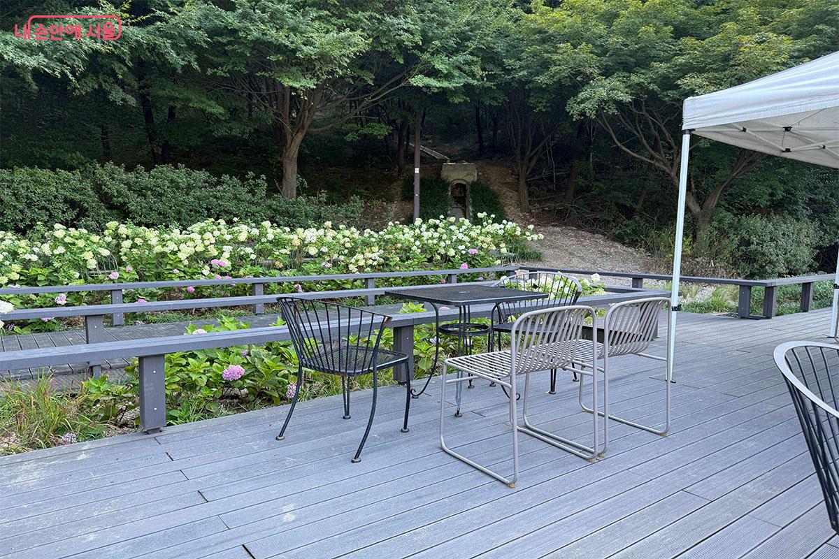  오패산 일대 야외데크 카페공간이 새롭게 탄생했다 ⓒ송수아