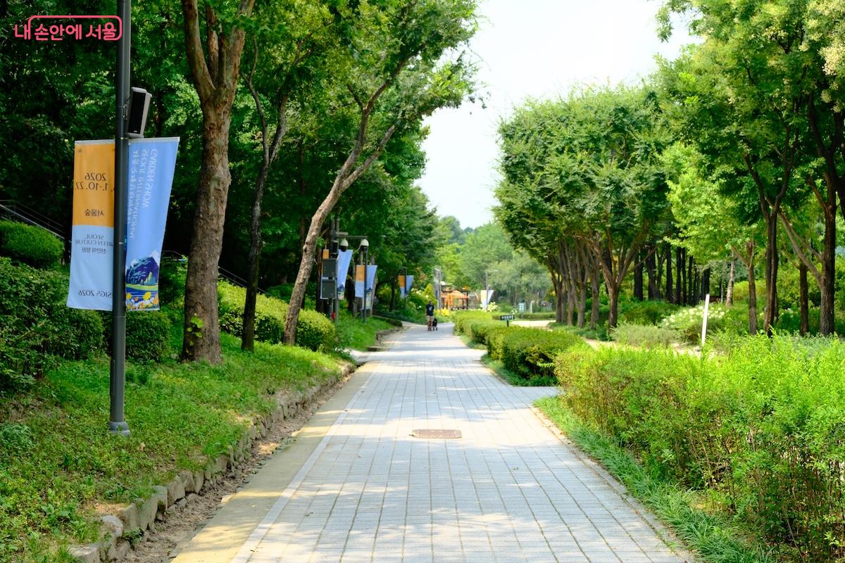 1번이나 3번 출입구로 들어가 중앙잔디마당으로 향했다