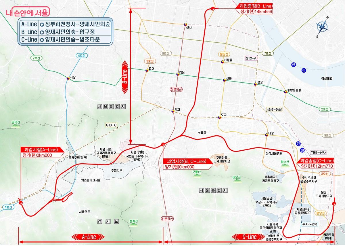 위례과천선 노선도 &copy;국토교통부