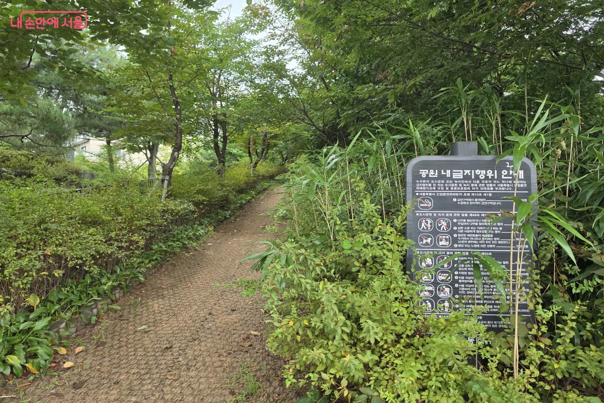 흑석동에서 올라가는 방향은 야자매트길이 깔려 있다. ⓒ심재혁