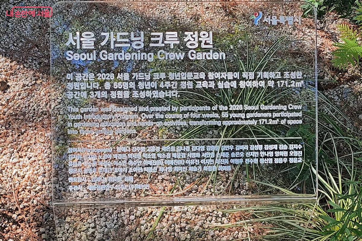 올해 5월 청년 크루 참가자들이 직접 서울숲에 조성한 '서울 가드닝 크루 정원' ©오도연