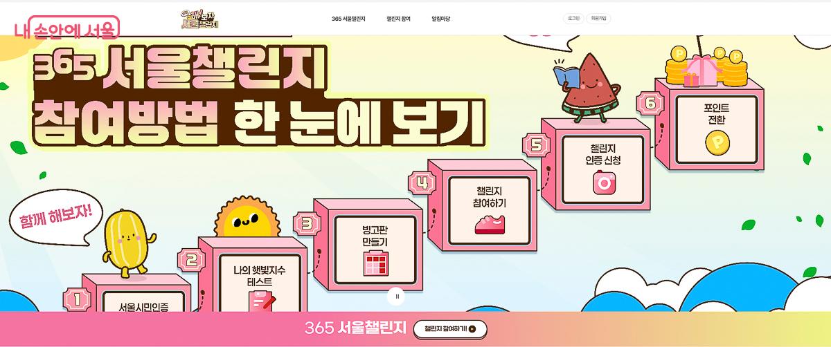 서울시와 서울시복지재단이 '365 서울챌린지'를 운영하고 있다. ©서울시