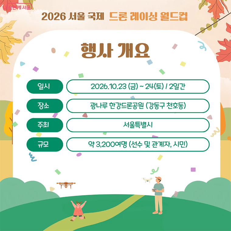 2026 서울 국제 드론 레이싱 월드컵 주요 프로그램 행사 개요