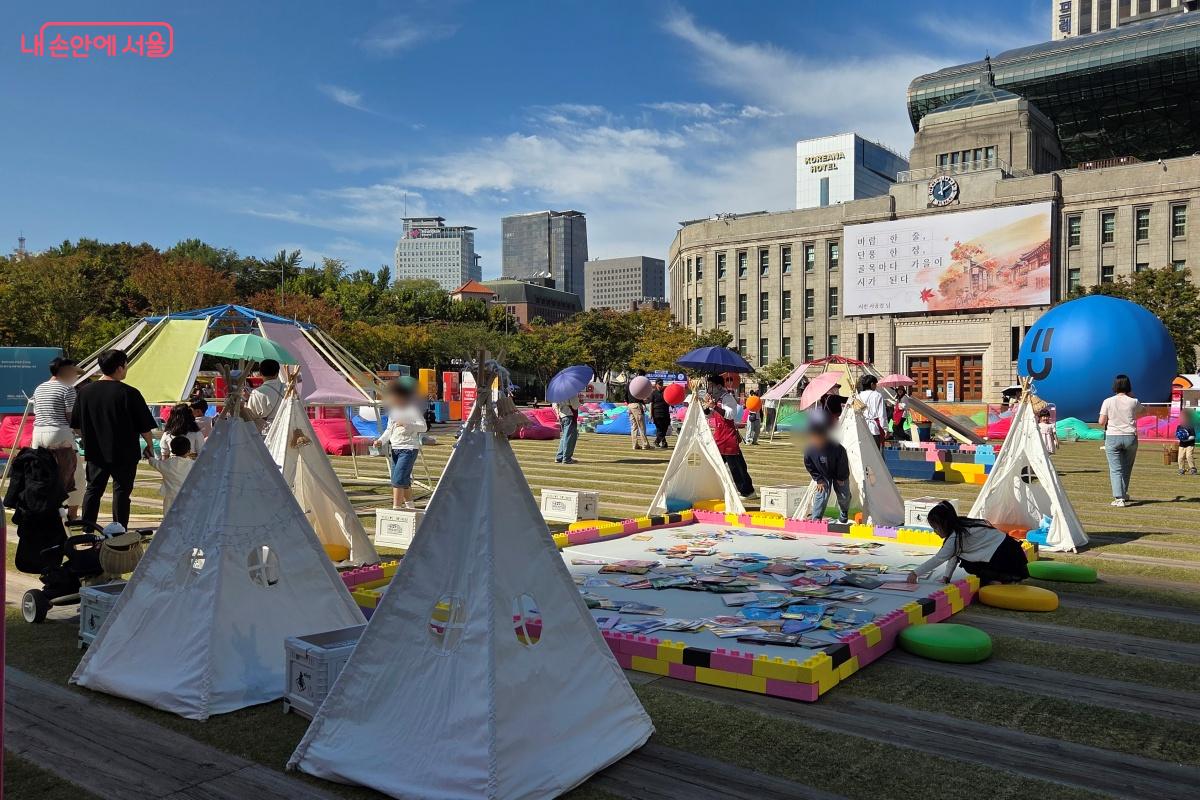인디언텐트에서 햇볕을 피하면서 시간을 보내도 좋다. ⓒ김미선