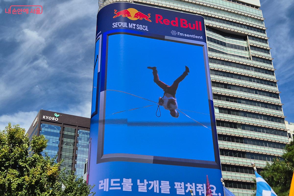 한국의 전통 줄타기에 영감을 받아 이뤄진 얀 루스의 퍼포먼스
