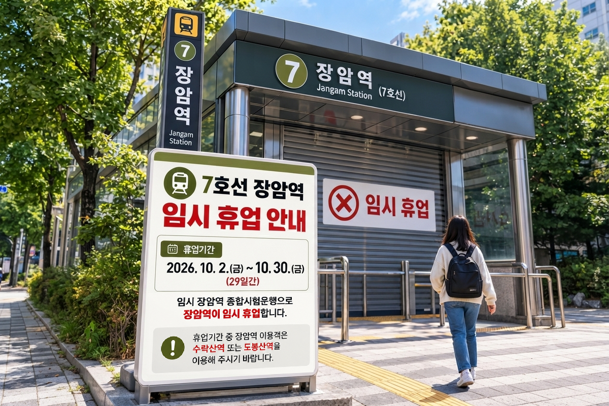 7호선 장암역 한 달간 운행 중단, 무료 셔틀버스 똑똑하게 이용하는 법
