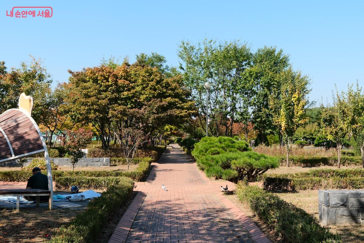 마루공원도 충분한 녹지와 산책로를 보유하고 있는 지역 명소다