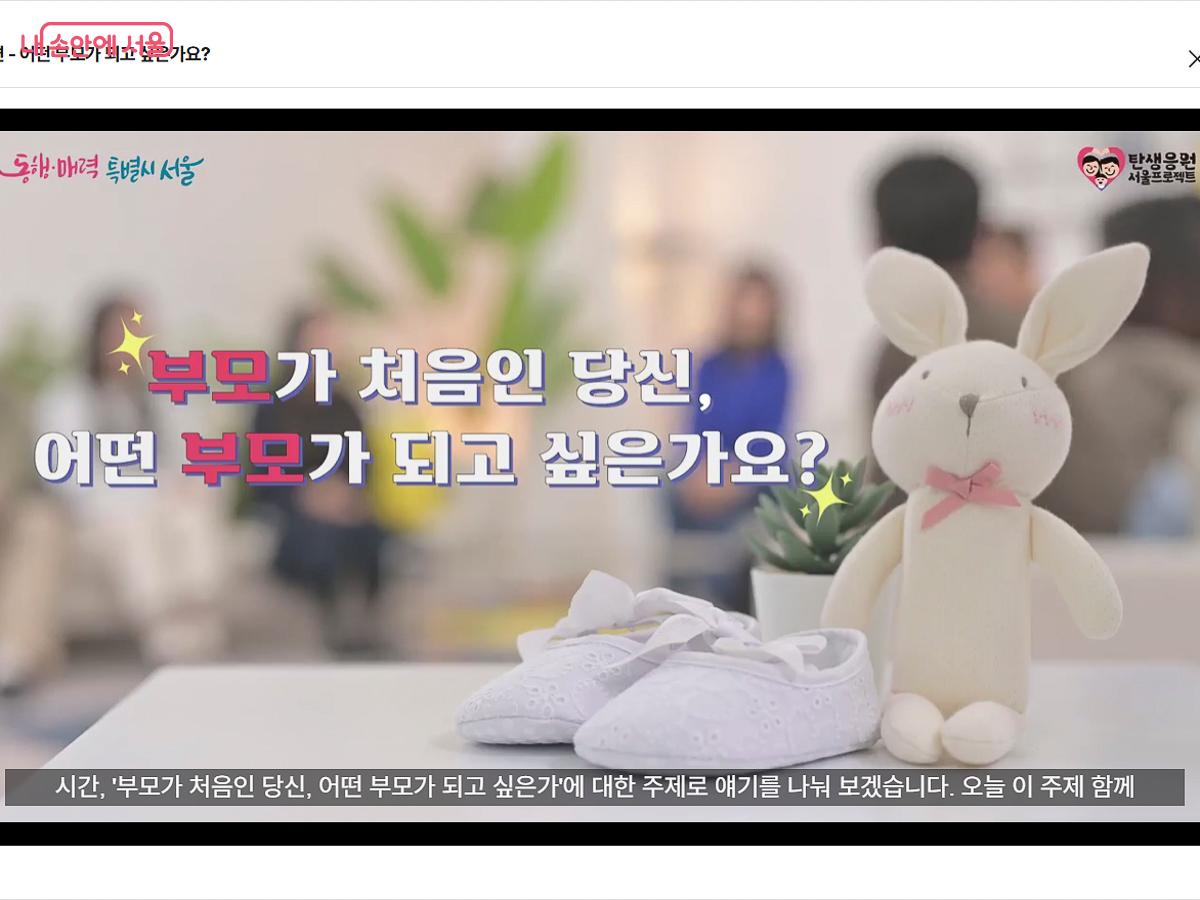 서울시 임산부 교통비 지원 신청 시 선택하여 부모교육 영상을 시청할 수 있다. &copy;몽땅정보통