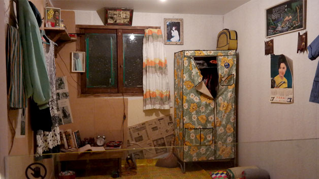 여공들이 생활하던 방을 재현해 놓은 모습