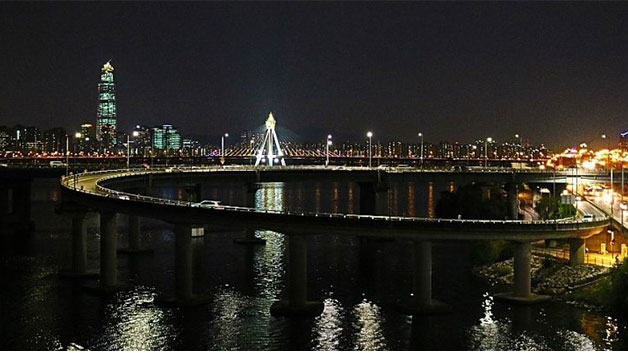 광진교8번가에서 바라본 서울 야경