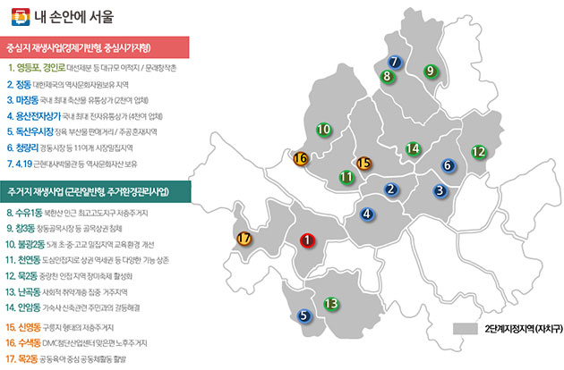 서울형 도시재생지역 2단계 선정 지역