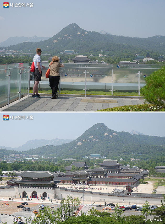 경복궁과 인왕산까지 한눈에 보이는 대한민국역사박물관 옥상정원ⓒ변경희