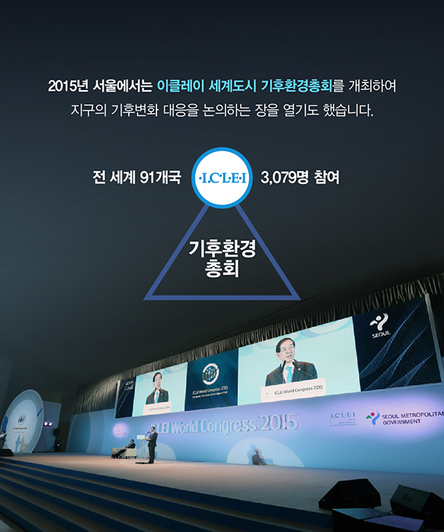 2015년 서울에서는 이클레이 세계도시 기후환경총회를 개최