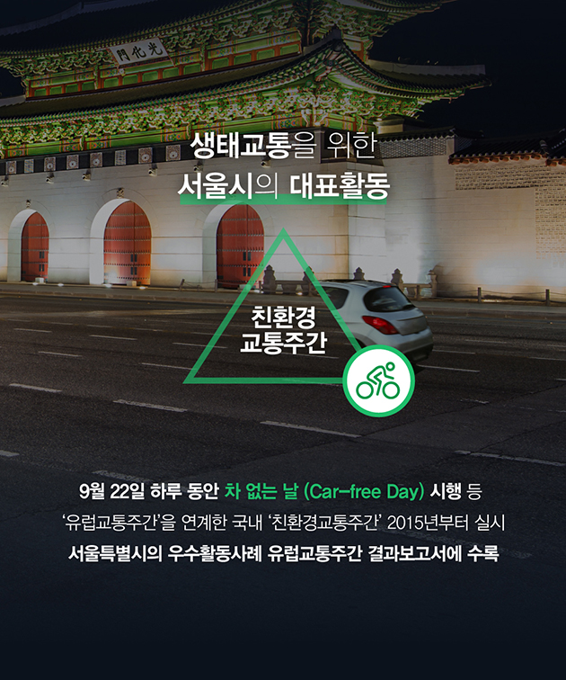 생태교통을 위한 서울시의 대표활동 :친환경 교통주간