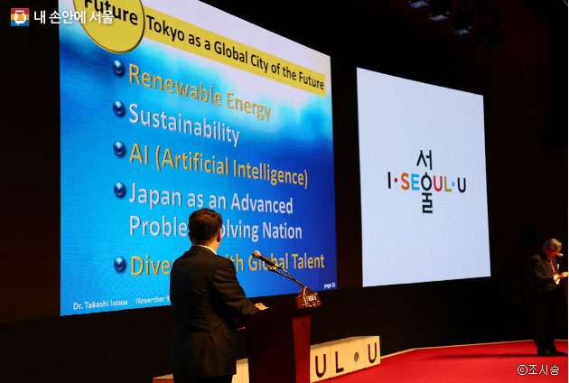 일본의 다카시 이노우에 교수가 일본 재도약의 공감대를 형성하는 데 있어 미디어의 역할을 강조했다. ⓒ조시승