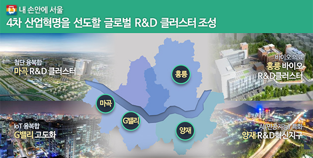 서울시 4차산업 분야 주요 지구 4곳