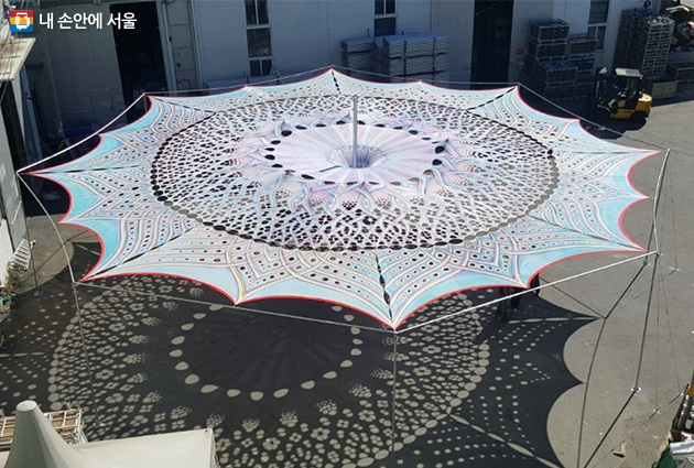 여의도공원 문화의마당에 설치되는 '대형 원형그늘막'