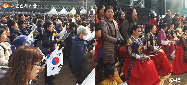이 날, 서울광장에 함께한 시민들, 연주자들은 모두가 한 마음으로 노래했다. 