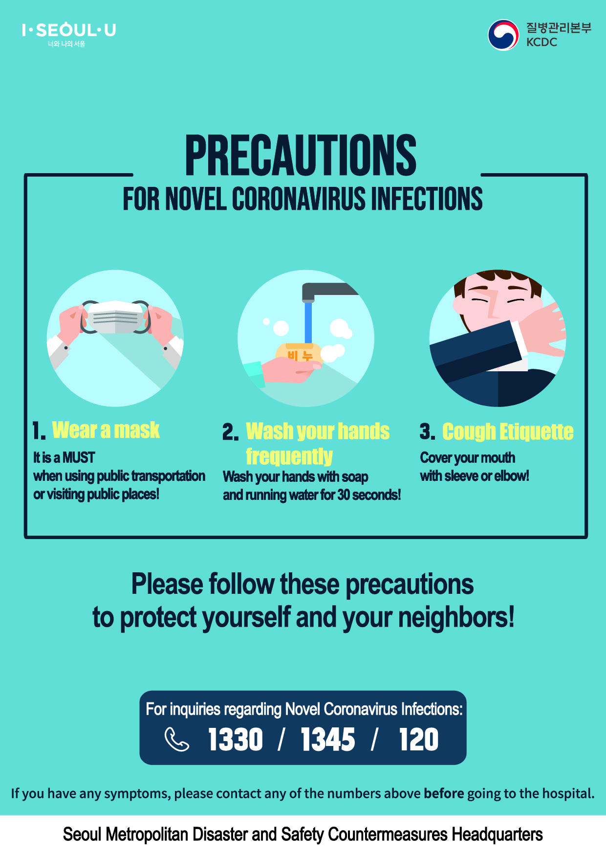 Precautions for Novel Coronavirus Infections