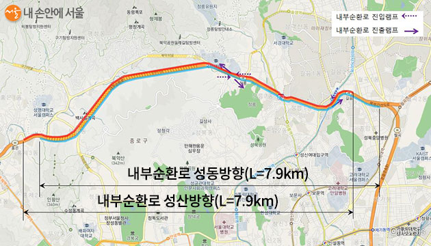 내부순환로 홍지문터널~길음IC 구간