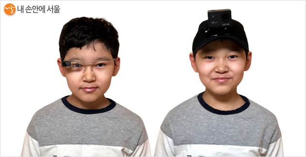 통학로 영상 촬영장비 어린이 착용 사진