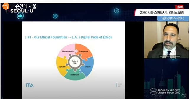 LA시 테드로스 CIO는 ‘LA City 디지털 윤리강령’에 대해 발표했다