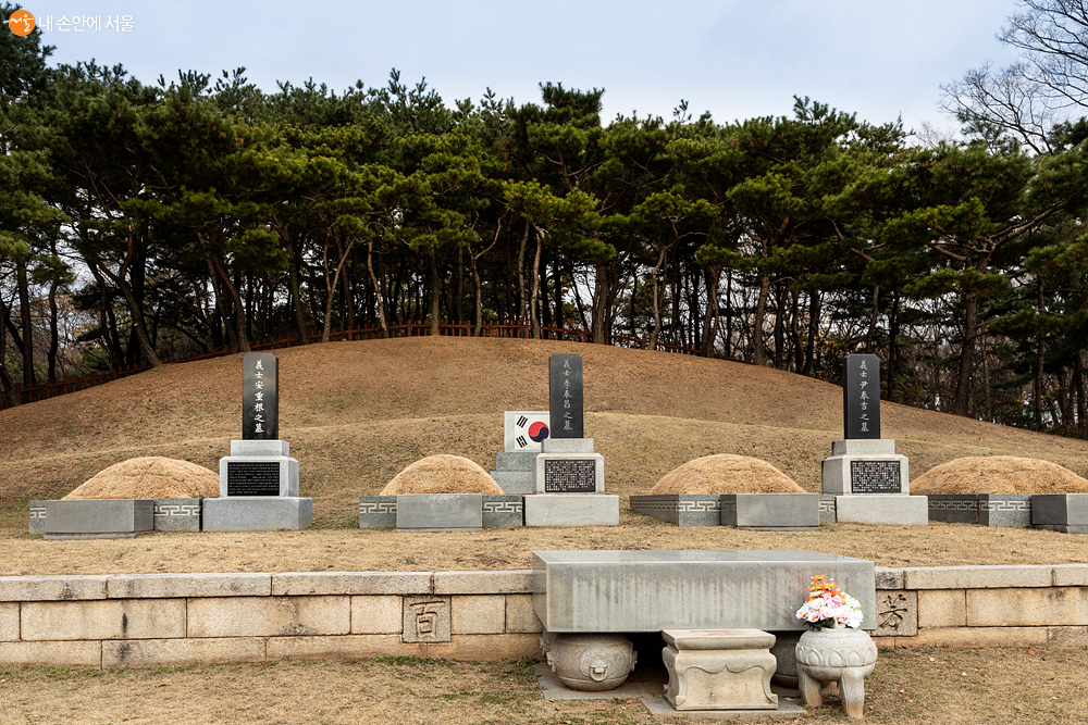  윤봉길, 이봉창, 백정기 의사의 묘가 있는 삼의사의 묘